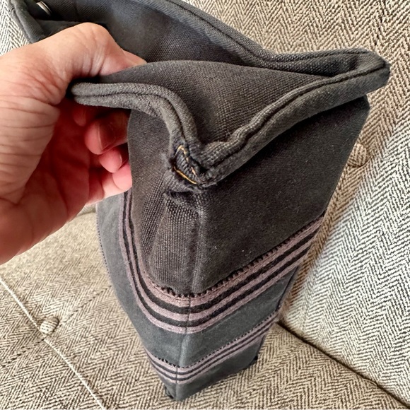 🦚HP🦚 HERMÈS Noir Toile Officier Fourre-Tout PM Bag - Picture 9 of 13